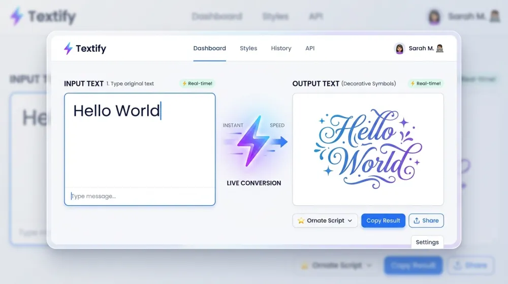 Instant symbol conversion demo