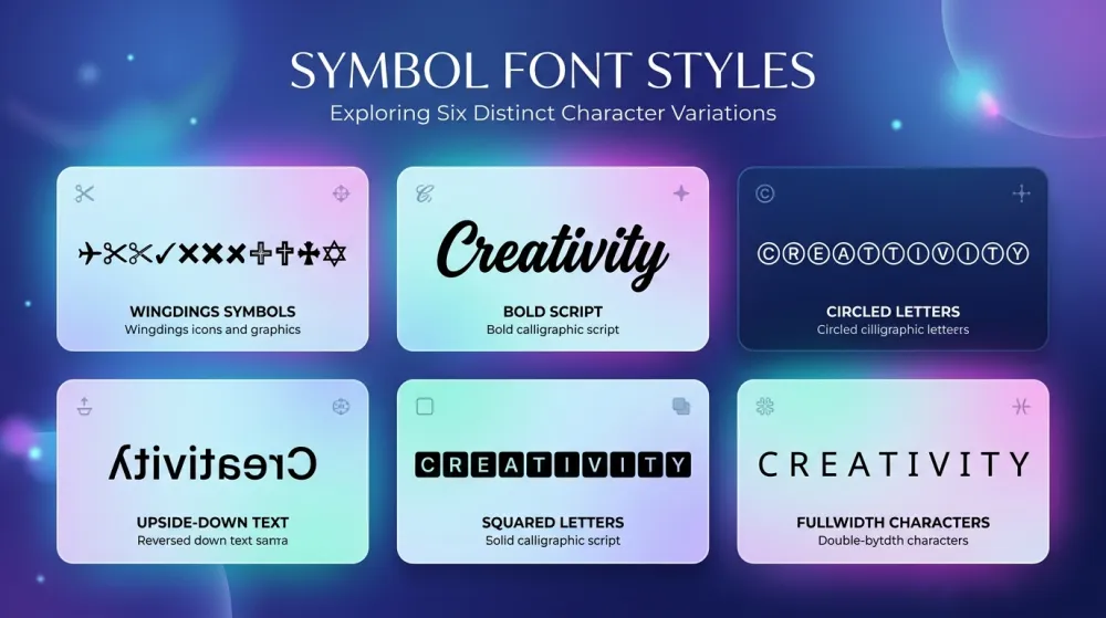 Multiple symbol font styles