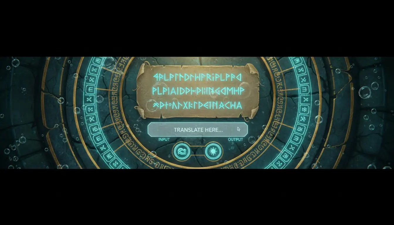 Inserire il testo sorgente nel traduttore Atlantean